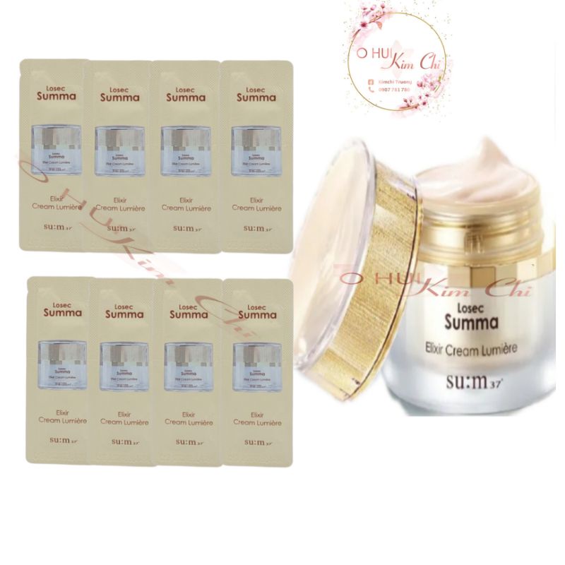 Combo 30 gói kem dưỡng trắng, Mờ Thâm Nám, Căng Bóng Sum Losec Summa - Su:m37 Losec Summa Elixir Cream Lumière