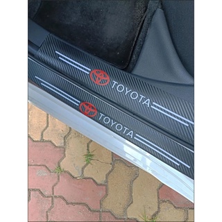 Sticker Sợi Carbon Dán Bảo Vệ Đuôi Xe Hơi Toyota Vios Avanza Yaris Corolla Camry CHR RAV4