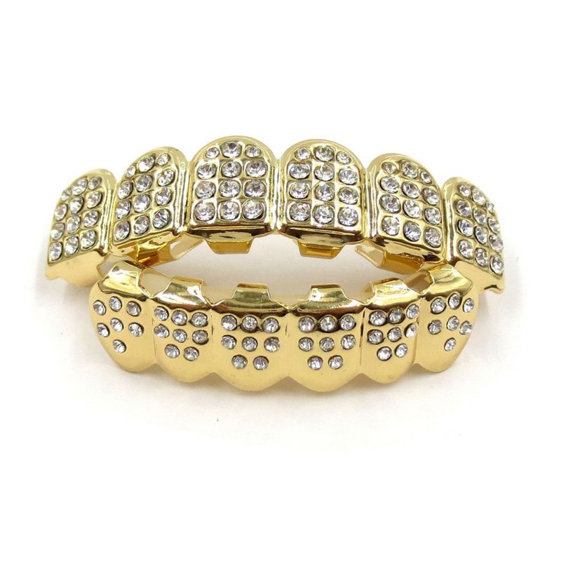 New Fshion Gold Silver Teeth Top Bottom Men Women Jewel
