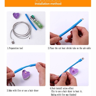 5 Chiếc Cho iPhone 16 15 14 Plus 13 12 Mini 11 Pro Max 6 6S 7 8 Plus X XR XS Max Cáp Cho iPhone Bảo Vệ Cáp USB Dây Tổ Chức Cuộn Dây Co Nhiệt Ống Tay