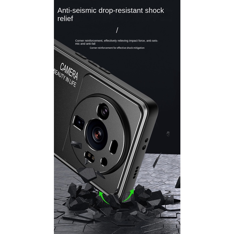 Ốp Điện Thoại Viền TPU Dẻo Bề Mặt Kim Loại Chống Sốc Cho Xiaomi 12S Ultra 12S Pro