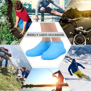 Bộ 2 Vỏ Bọc Giày Đi Mưa Bằng Silicone Chống Thấm Nước Có Thể Tái Sử Dụng