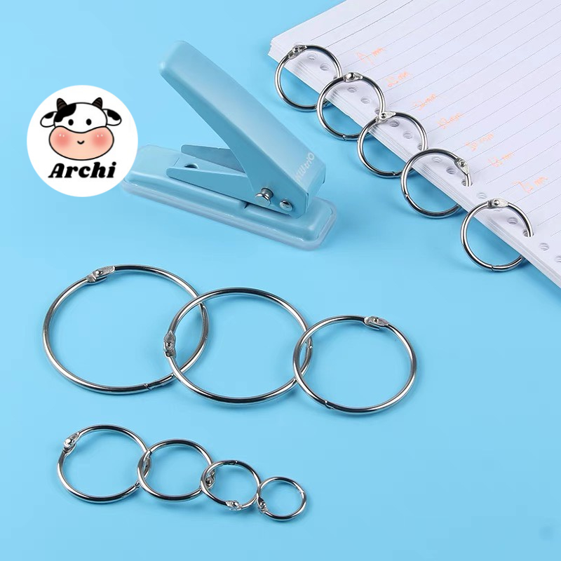 Khoen, khuyên Tròn Inox Flashcard Đóng Gáy Sách, Album, Nhật Kí ...