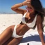 ESSENCEH Bộ Bikini Nữ Mùa Hè V Thông Eo Thấp Đi Biển Mặc Đồ Bơi