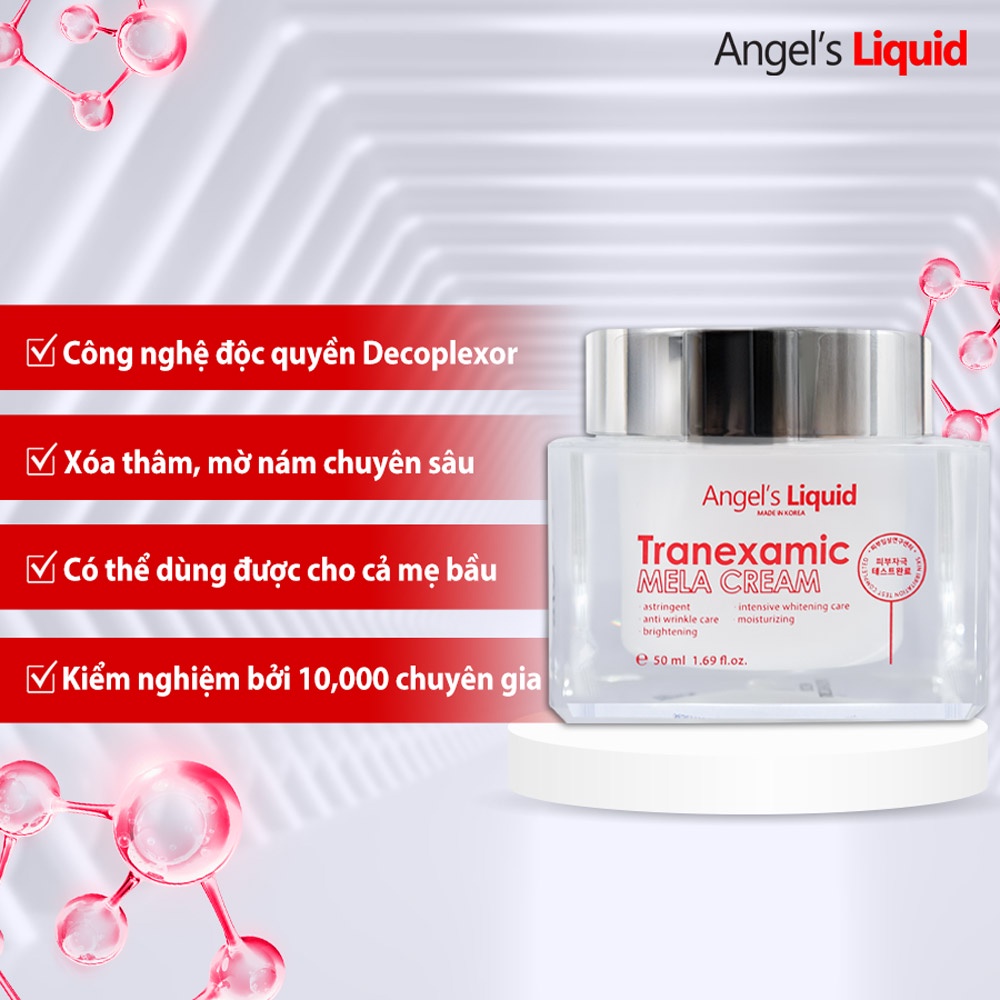 Ảnh Kem Dưỡng Tranexamic Acid Mờ Nám Chuyên Sâu Angel's Liquid Mela Cream 50ml (TRẮNG) 3
