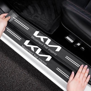 Miếng Dán Cửa Xe Hơi Bằng Sợi Carbon Cho KIA Morning Seltos K3 Carens Forte Cerato Soluto Forte Sportage Spectra Picanto RIO Carnival sorento