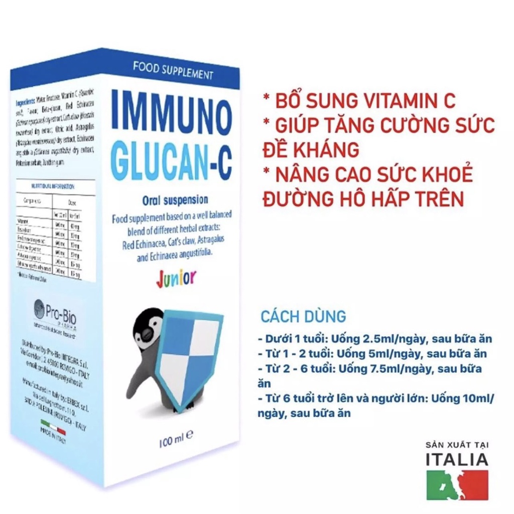 Immuno Glucan-C 100ML-Tăng cường sức đề kháng