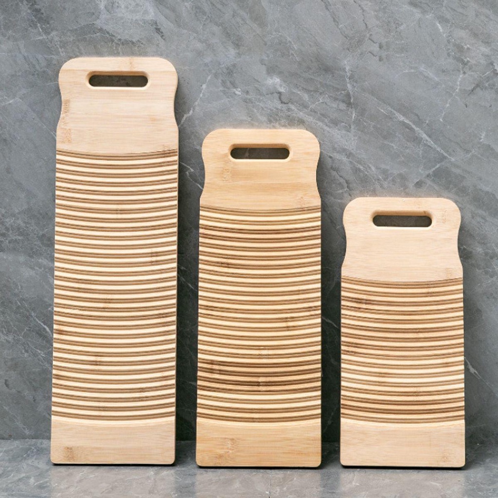 DONOVANQQ Washboard Hướng dẫn sử dụng thân thiện với môi trường Tre dày chống trượt Bảng giặt di động
