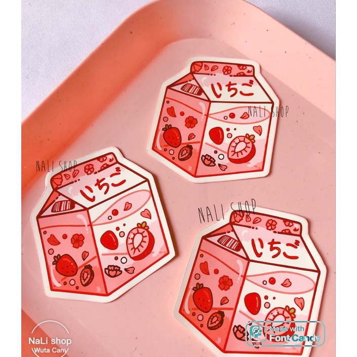 DECAL STICKER HÌNH DÁN TRANG TRÍ HÌNH HỘP SỮA CUTE DỄ THƯƠNG ...