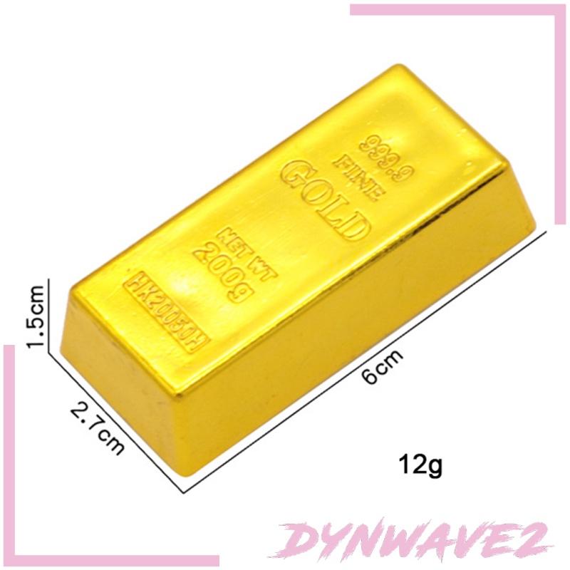 [Dynwave2] Thanh vàng giả Mô phỏng vàng Đạo cụ khăn giấy Đồ chơi trang trí bàn