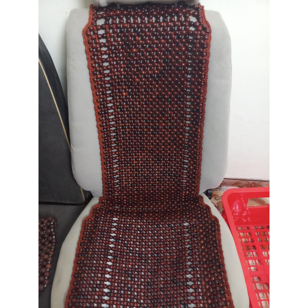 Lót ghế gỗ ô tô hạt gỗ Hương Nâu cao cấp có đan viền cao cấp nhất