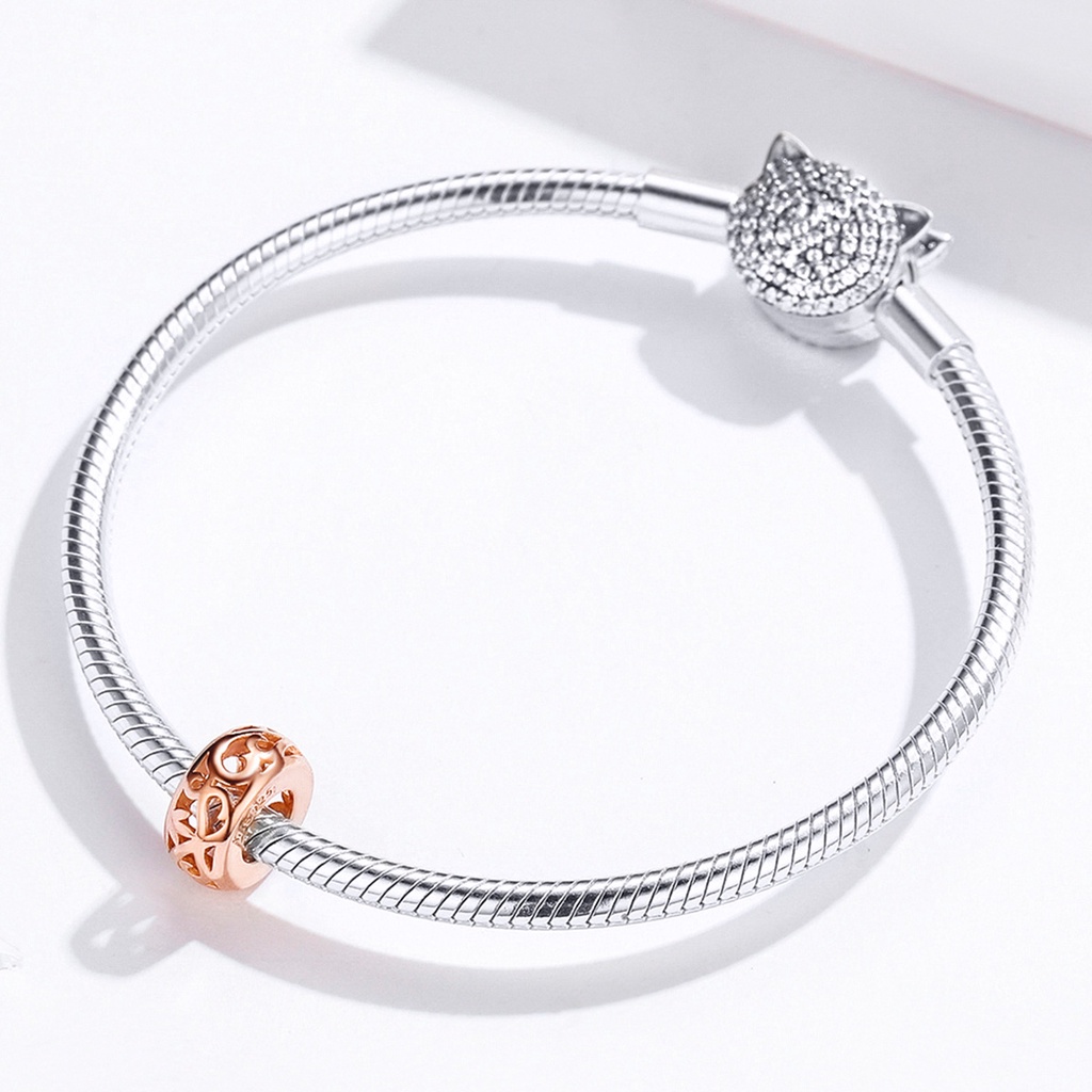 Hạt charm BAMOER SCC1938 bạc 925 kiểu dáng đa dạng tuỳ chọn làm đồ trang sức thủ công cho nữ