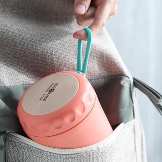 cốc đựng cháo giữ nhiệt kèm muỗng, cốc đựng canh đựng cháo có quai xách mẫu mới