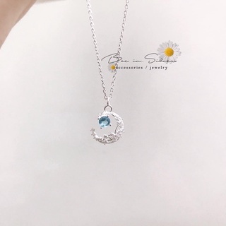 Dây chuyền SK088 Bạc LoPa dáng trăng sao đá moon nhẹ nhàng,tinh tế Bạc LoPa