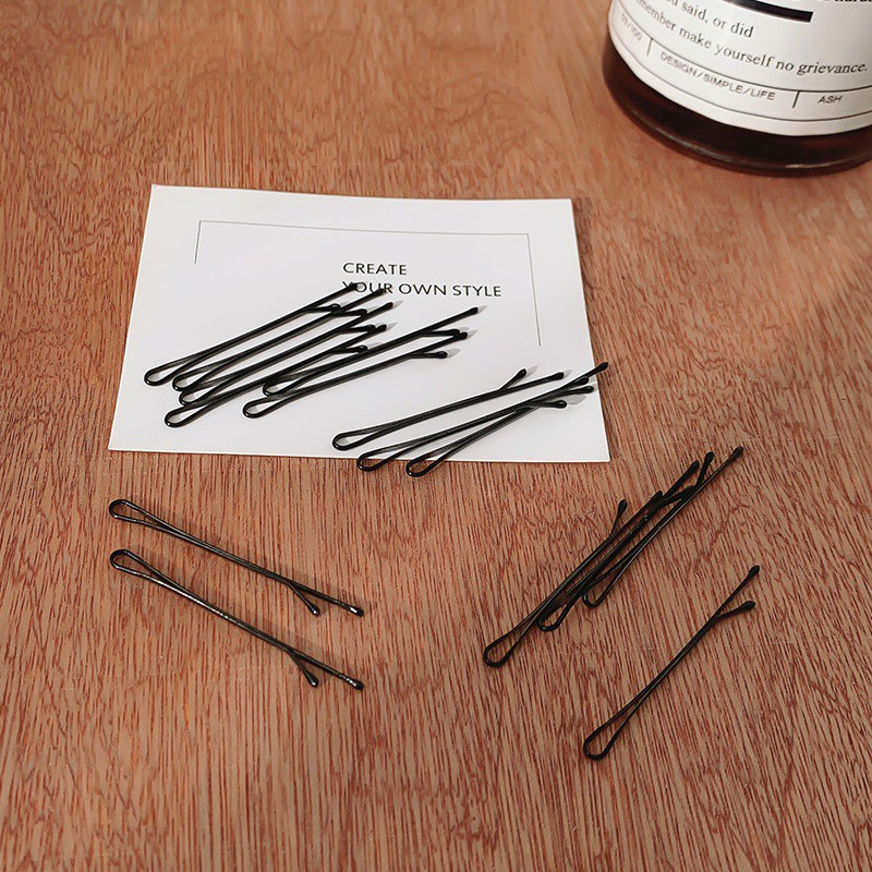 Set Kẹp Tăm Đen Bob Pin Cho Nữ, Kẹp Ghim Tóc Cố Định Tóc Mái Tiện Lợi - Set 60 cái - Set 36 cái