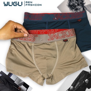 Quần sịp đùi nam cao cấp thun lạnh cạp cao JACKIES N02 -YUGU- Quần lót boxer nam thun lạnh mềm mát ,1 chiếc, che tên