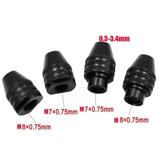 Đầu Kẹp Mũi Khoan Mini 0.3-3.4mm 0.75mm M7 M8 Thay Đổi Nhanh 3 Ngàm Cho Máy Mài Điện
