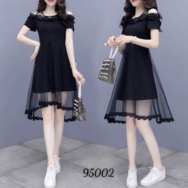 (HCM) ĐẦM UMI PHỐI LƯỚI SANG CHẢNH - THỜI TRANG TIỂU THƯ HÀN QUỐC - THANH LỊCH 2022 HIYU FASHION