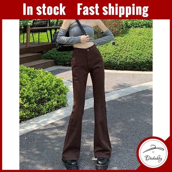 Ảnh Quần jeans dài eo cao 7 màu tùy chọn thời trang kiểu Mỹ retro mới 2022 cho nữ 1