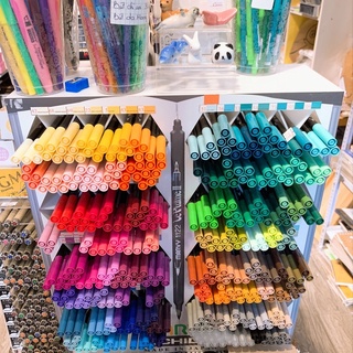 MARVY - Tùy Chọn 1 Cây - Bút Lông Màu Nước Le Plume 1122 - Bút 2 Đầu 2 Nét Cọ - Kim 🐻🌸 Double-Sided Watercolor Marker