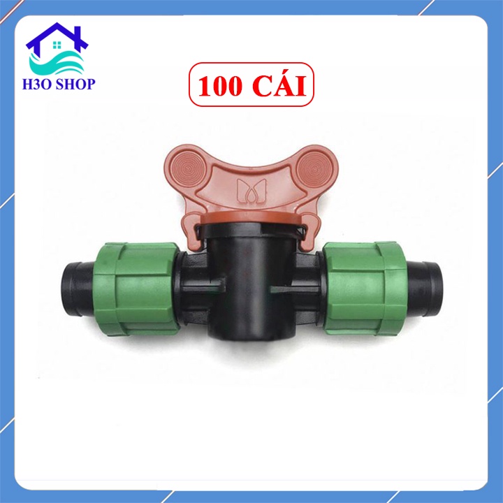100 van khóa nhỏ giọt dẹp 16mm, van khóa ống tưới nhỏ giọt 16