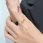 Nhẫn titan không gỉ mạ vàng 18k thiết kế hình chiếc nơ xinh xắn dễ thương dành cho nữ