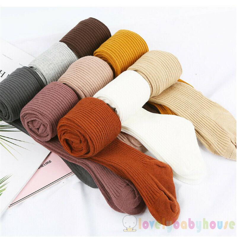 Quần Tất Cotton Dệt Kim Màu Kẹo Mềm Mại Giữ Ấm Mùa Thu Đông Cho Bé Gái