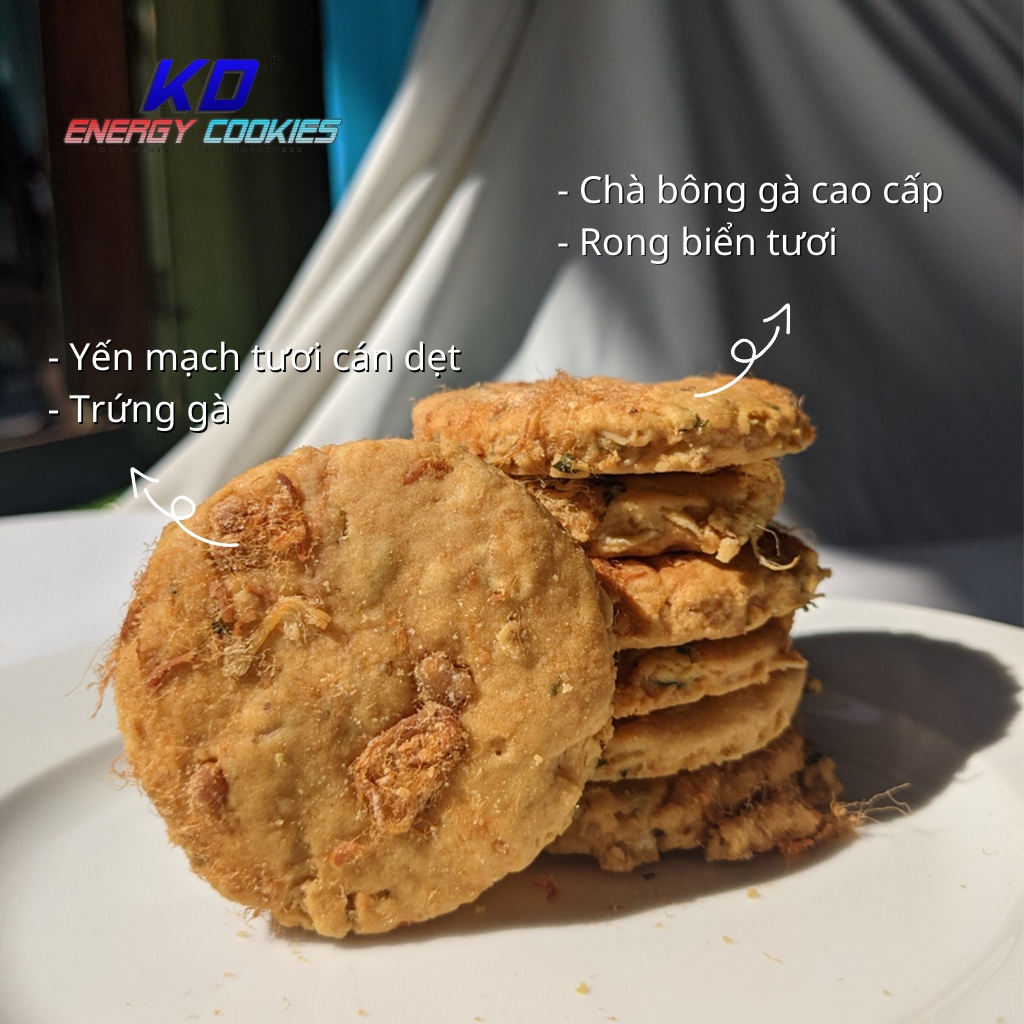Bánh yến mạch ăn kiêng hỗ trợ giảm cân KD Shop vị chà bông rong biển 250g
