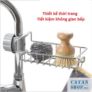 Rổ treo vòi nước rửa chén, giá treo vòi nước phòng tắm tiết kiệm không gian nhà bạn chất liệu Inox bền đẹp GD193