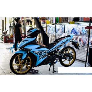 Tem trùm exciter 150 xanh ngọc đen, tem exciter 150, team trùm exciter 150, tem xe exciter 150, team trùm ex 150, team x