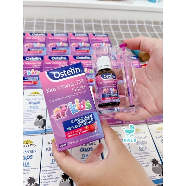 [Chính hãng] Vitamin D3 Osterlin kid liquid Úc 20ml dành cho trẻ trên