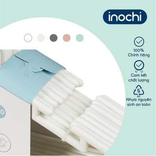 Móc áo đầm vuông Inochi - Hara 180( set 10 chiếc) màu Trắng ngọc/Trắng kem/ Ghi sữa/Hồng nhạt/Xanh
