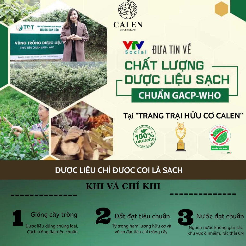 Mặt nạ nghệ, bột nghệ đắp mặt dưỡng trắng da Calen Nature Farm