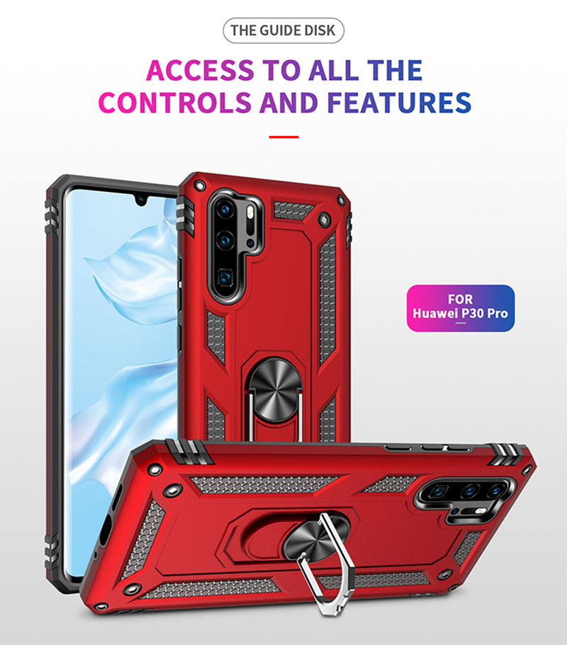 Dành cho Huawei P30 Pro / P30 / P30 Lite Vỏ bảo vệ quân sự hạng nặng có giá đỡ nhẫn