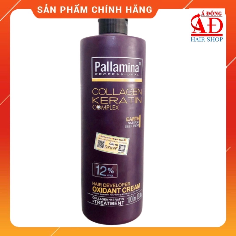 KEM OXY TRỢ NHUỘM PHỦ BẠC PALLAMINA 3% 10VOL KHÔNG RÁT DA ĐẦU ITALY 1000ML