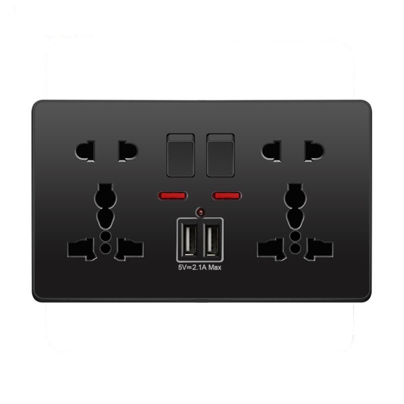 Ổ cắm điện gắn tường hai cổng USB 2.1A UK 13A đa năng chuyên dụng