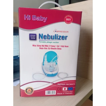 Máy xông hút mũi họng HiBaby 2 in 1- hút dịch mũi, xông khí dung an toàn tiện lợi cho trẻ em [Halongstar]