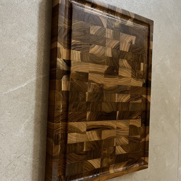 Thớt Gỗ Teak ONGTRE 35x25x2.5cm, Thớt Gỗ Tự Nhiên Cao Cấp, Thớt Cắt Thịt, Rau Củ, An Toàn Thực Phẩm