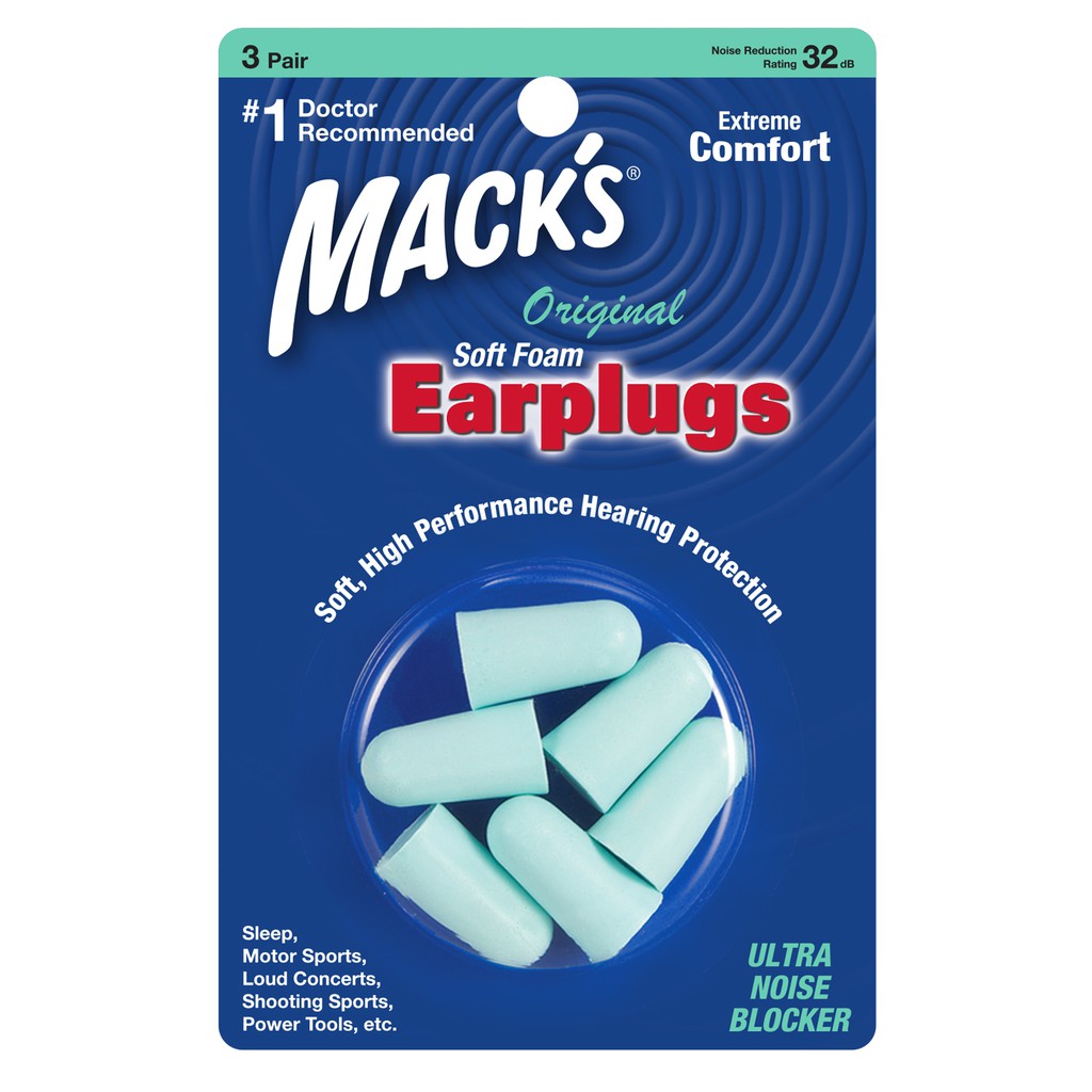 Ảnh Hộp 3 đôi nút bịt tai chống ồn Mack's Safe Sound siêu mềm, siêu nhẹ 1