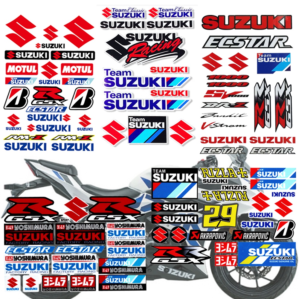 Miếng Dán Phản Quang Trang Trí Thân Xe Mô Tô Suzuki | Shopee Việt Nam