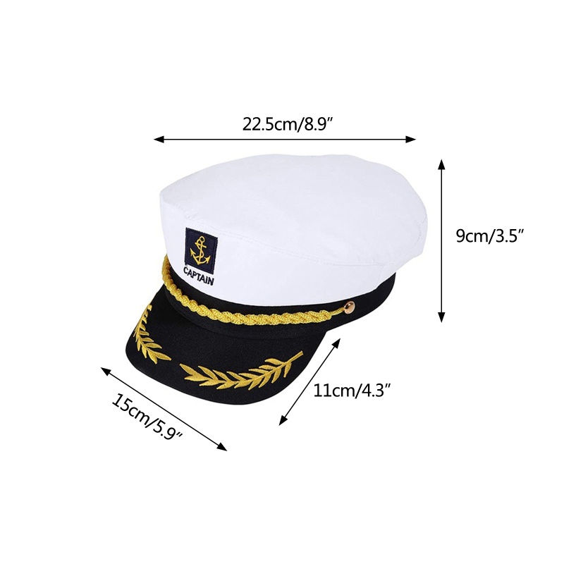 Sailor Hat Yacht Captain Hat Navy Marine Hat Sailor Captain Costume Men Navy