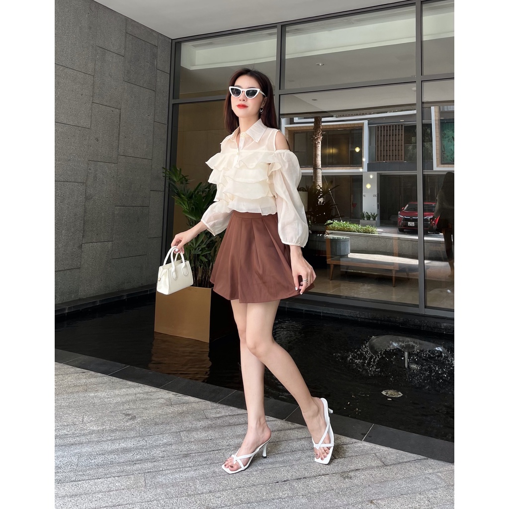 SET TO BA MÓN ÁO VÀ CHÂN VÁY XẾP LY CỰC XINH - MAYCHA SET