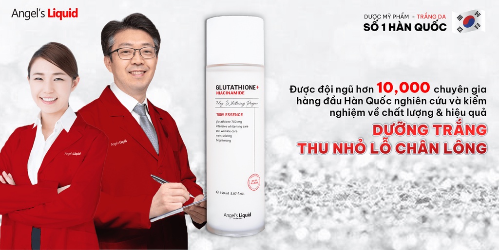 Mô tả Nước Thần Dưỡng Trắng Se Khít Lỗ Chân Lông Angel's Liquid Glutathione +Niacinamide 700 Essence 150ml - 5