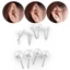 Bông tai IFANIN, Phụ kiện trang sức thanh lịch Bông tai bóng tròn, Thời trang 4mm 5mm 6mm 8mm 10mm 12mm Hình tròn Bông tai nữ