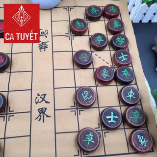Bộ Quân Cờ Tướng Gỗ Cẩm 4cm