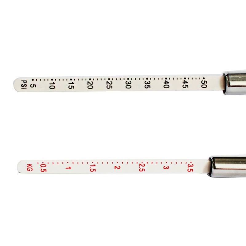 Fol Pencil Đồng hồ đo áp suất lốp Cơ khí chính xác Gage Thân thép không gỉ 5-50 PSI cho ATV cho ô tô Xe tải SUV