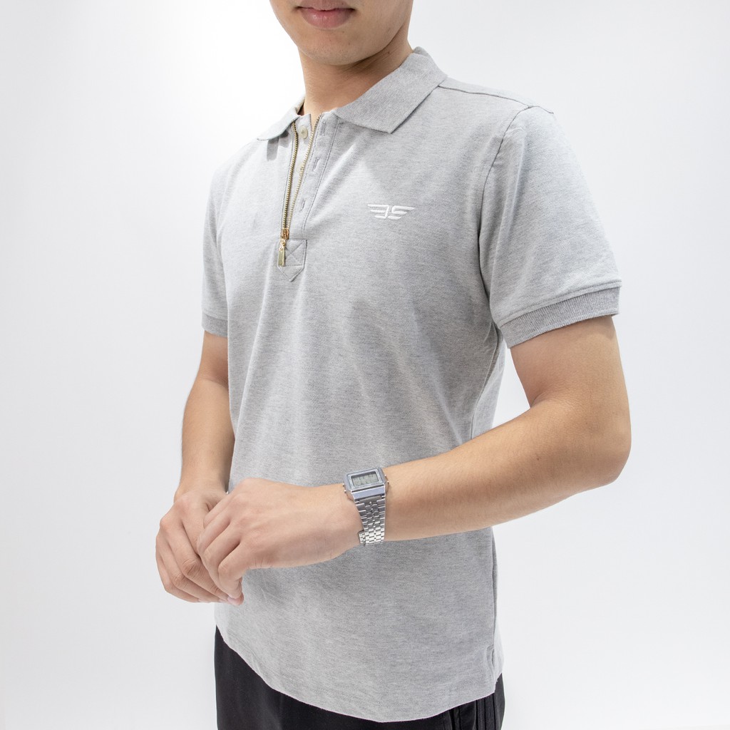 Áo Polo Nam cổ bẻ phối UCO vải cotton cá sấu cao cấp, chuẩn form, sang trọng lịch sự màu đỏ, ghi ATS0317 – ?????