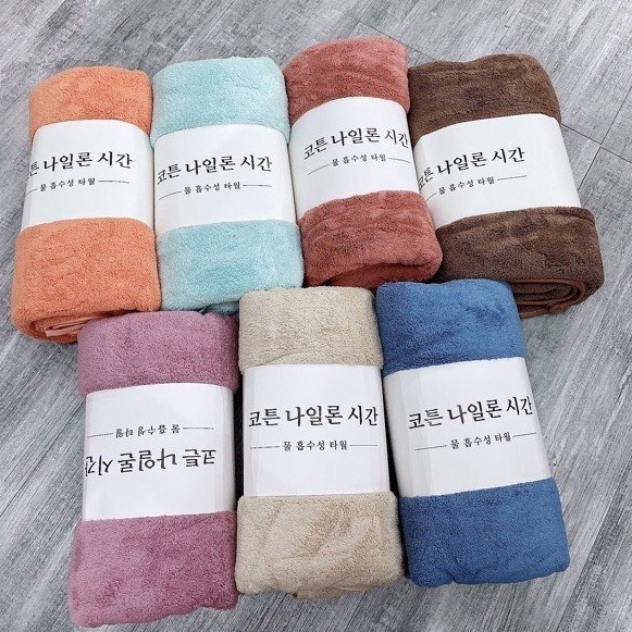 Khăn tắm cao cấp xuất Hàn mềm mịn siêu thấm ( 70x140cm)