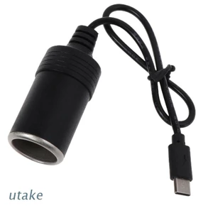 Tẩu Sạc Chuyển Đổi UTAKEE USB C Sang 12V Cho Xe Hơi