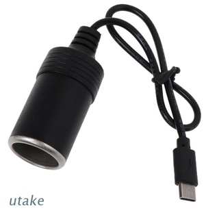 Tẩu Sạc Chuyển Đổi UTAKEE USB C Sang 12V Cho Xe Hơi